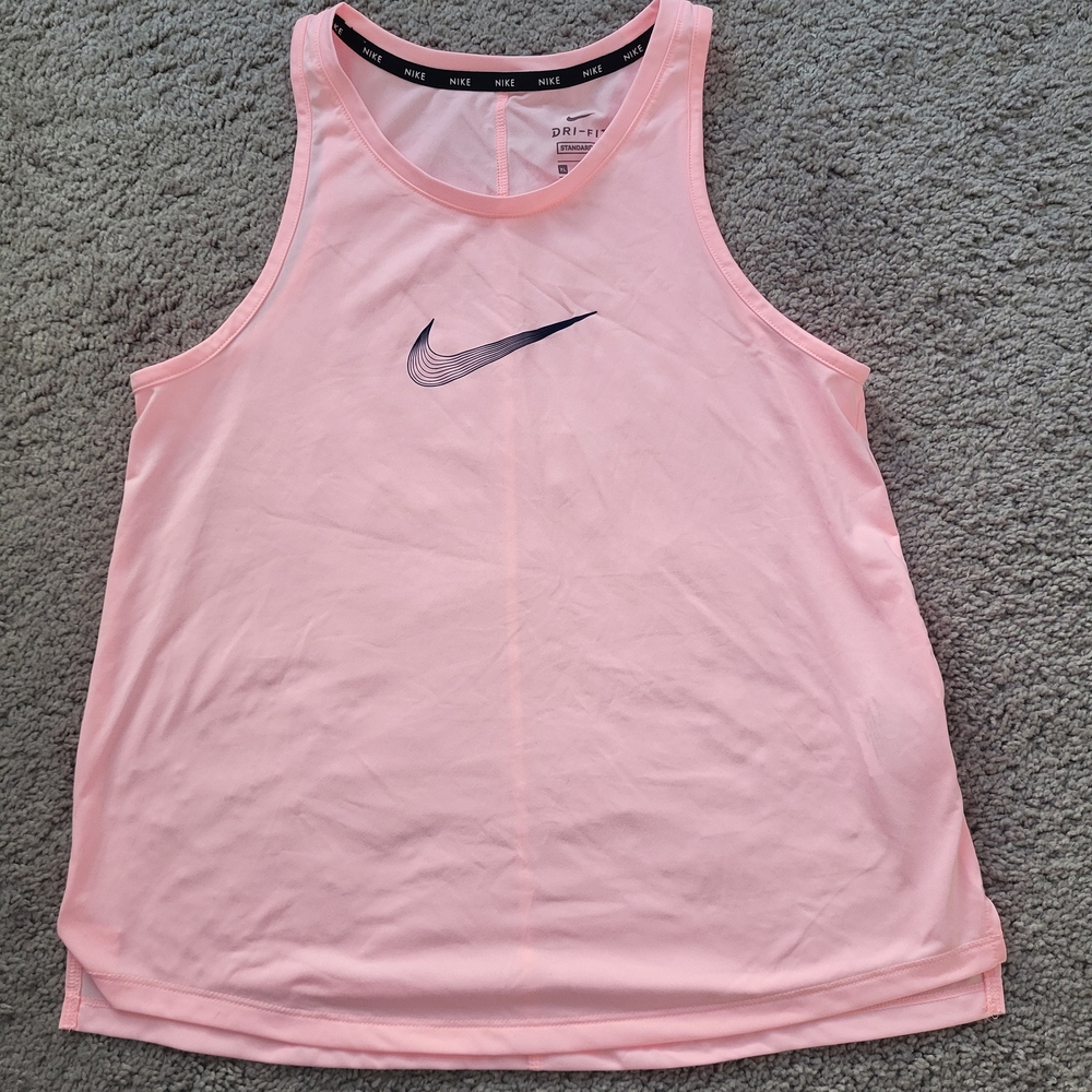 Nike Light Pink Dri-FIT Tank with Black Swoosh